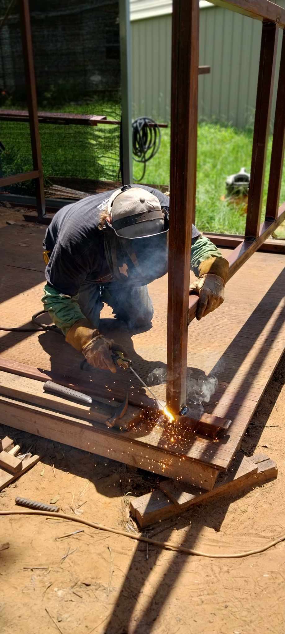 Welding project in progress